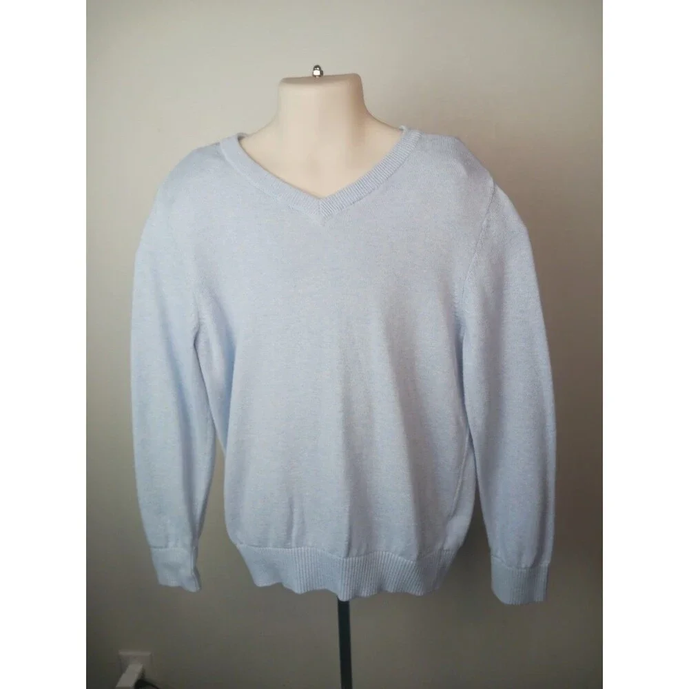 The Childrens Place Boys Solid Light  Blue Pullover Sweater Size Med (7-8)